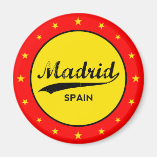 Madrid, Spain, circle, red, Magnet