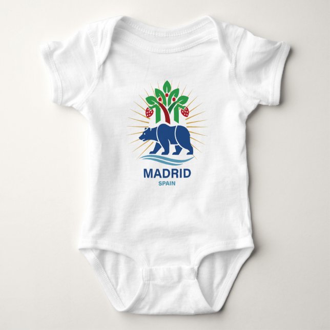 Madrid Spain Europe Baby Strampler (Vorderseite)
