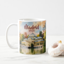 Madrid Spain Palacio de Cristal Watercolor Travel Kaffeetasse