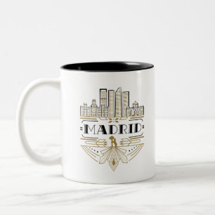 Madrid Spanien Art Deco Souvenir Zweifarbige Tasse