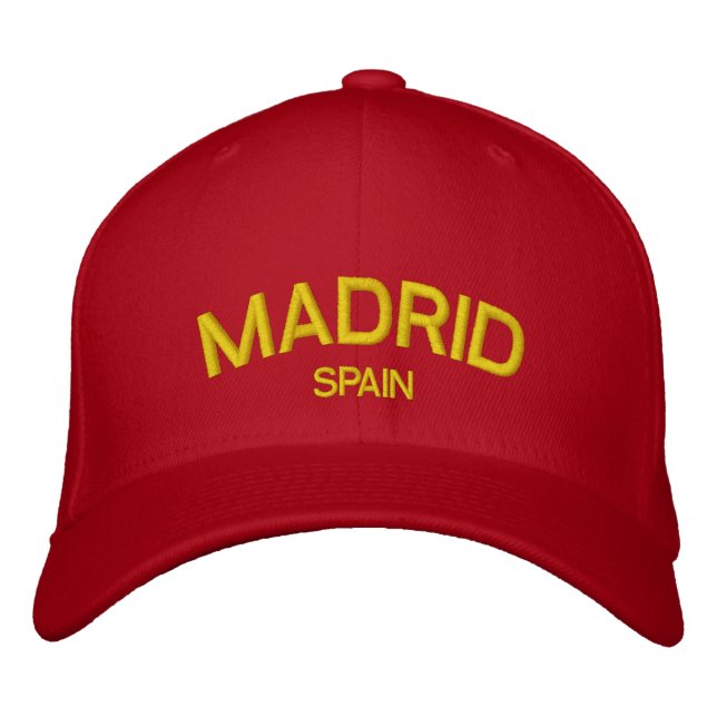 Madrid Spanien bestickt Bestickte Kappe (Vorderseite)