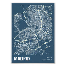 Madrid - Spanien Blueprint City Map
