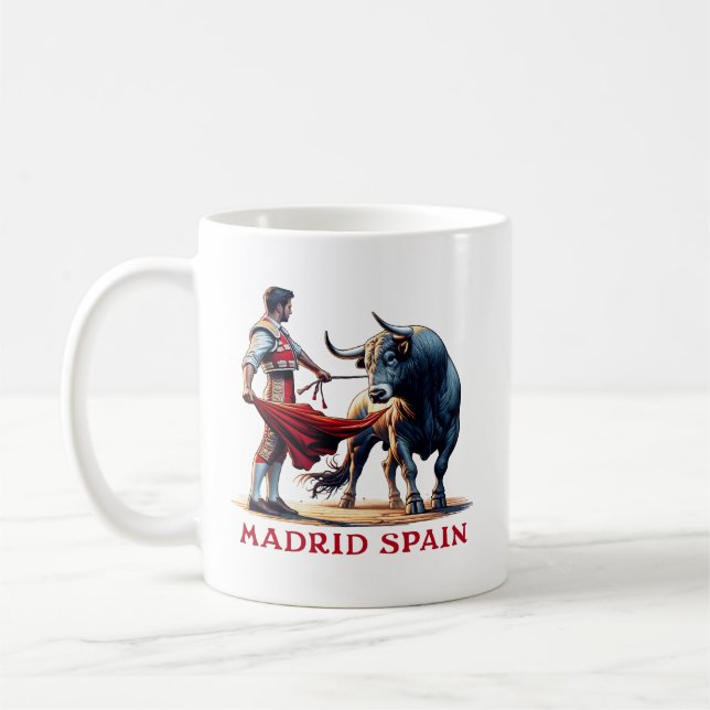 Madrid Spanien Bull Fighting Kaffeetasse (Links)