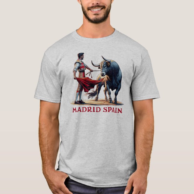 Madrid Spanien Bull Fighting T-Shirt (Vorderseite)
