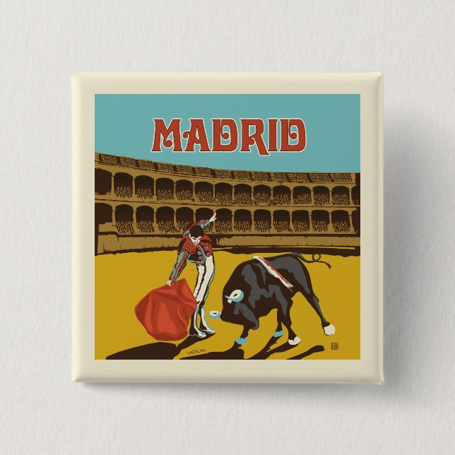 Madrid, Spanien Button (Vorderseite)