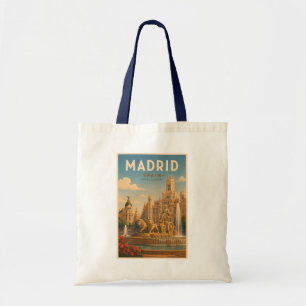 Madrid Spanien Cibeles-Brunnen Illustration Reise  Tragetasche