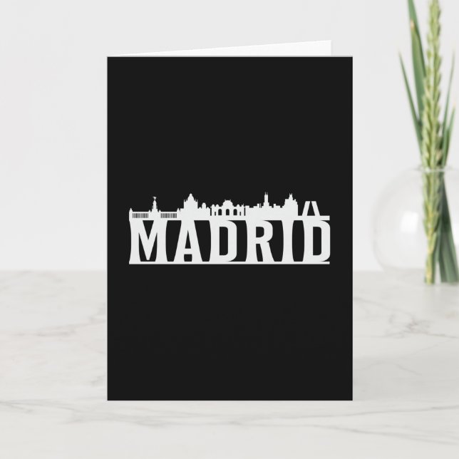 Madrid Spanien City Skyline Cityscape Funny Gesche Karte (Vorderseite)