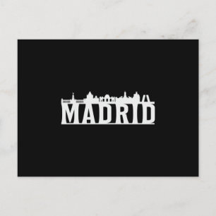 Madrid Spanien City Skyline Cityscape Funny Gesche Postkarte