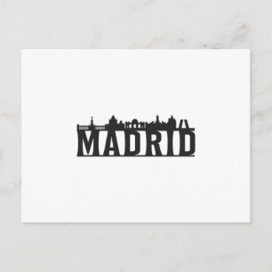 Madrid Spanien City Skyline Stadtrundgang Geschenk Postkarte
