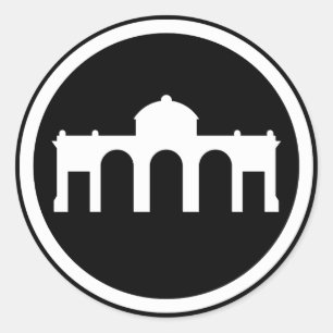 Madrid, Spanien - Die moderne Euro-Sammlung Runder Aufkleber