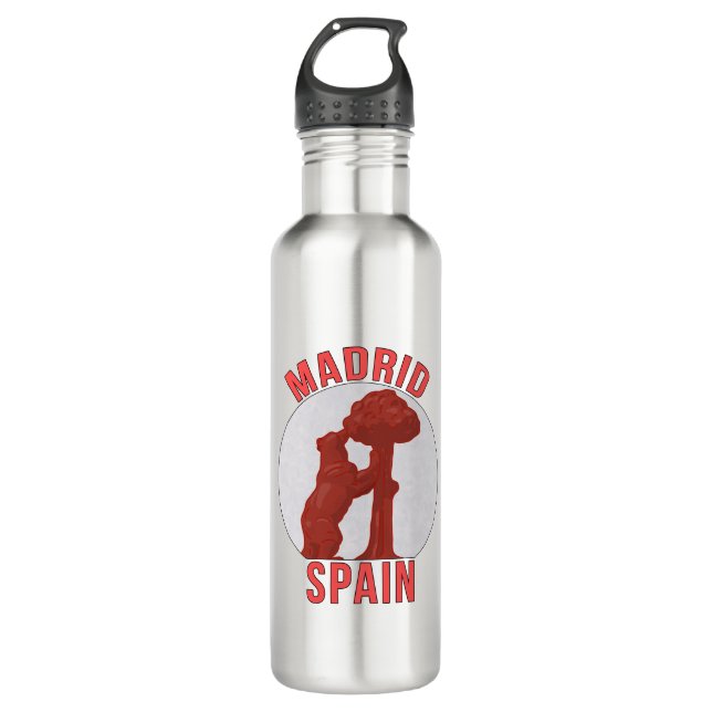 Madrid Spanien Edelstahlflasche (Vorderseite)