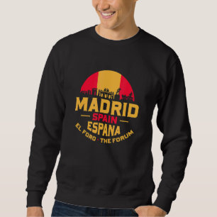 Madrid Spanien Espana Historisches Skyline Spanisc Sweatshirt