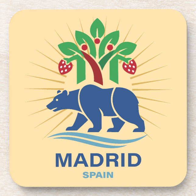 Madrid Spanien Europa Getränkeuntersetzer (Vorderseite)