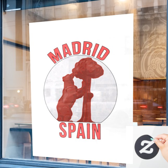 Madrid Spanien Fensteraufkleber (Café-Fenster)