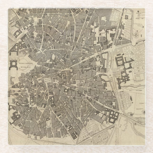 Madrid, Spanien Glasuntersetzer (Vorderseite)