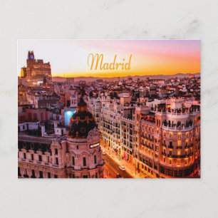 Madrid Spanien Hauptstadt Skyline Postkarte