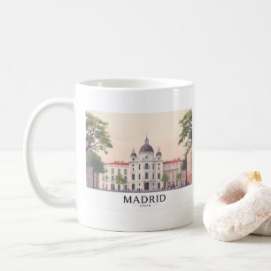 Madrid Spanien Königlicher Palast Pastell Reisedes Kaffeetasse