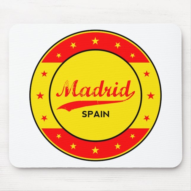 Madrid, Spanien, Kreis, rot Mousepad (Vorne)