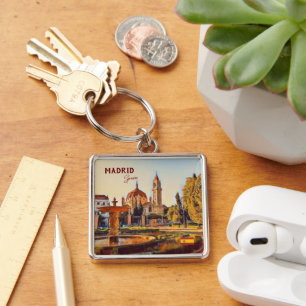 Madrid Spanien Landschaft Souvenir Schlüsselanhänger