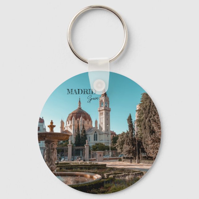 Madrid Spanien Landschaft Souvenir Schlüsselanhänger (Vorderseite)