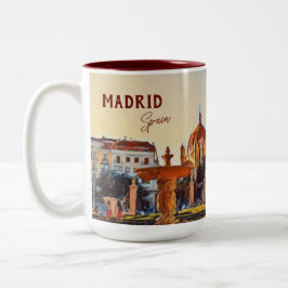 Madrid Spanien Landschaft Souvenir Zweifarbige Tasse