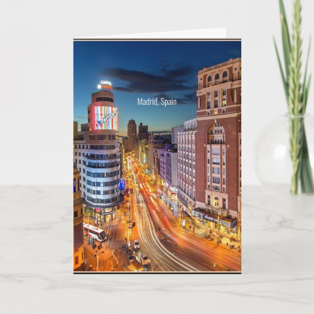 Madrid, Spanien - landschaftliche Fotokarte Karte (Vorderseite)