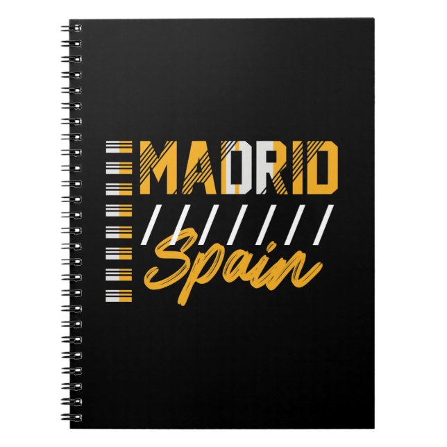 Madrid Spanien Moderne urbane Typografie-Design Notizblock (Vorderseite)