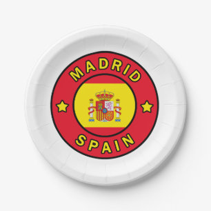 Madrid Spanien Pappteller