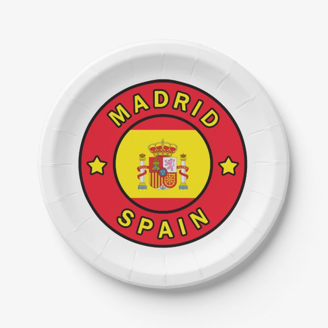 Madrid Spanien Pappteller (Vorderseite)