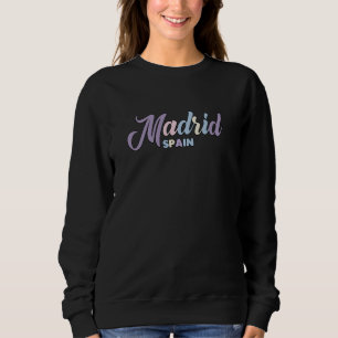 Madrid Spanien Pastell Retro-Vibe-Typografie Sweatshirt