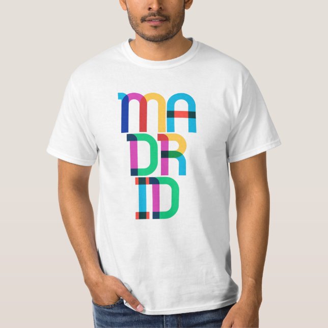 Madrid Spanien Pop T-Shirt (Vorderseite)