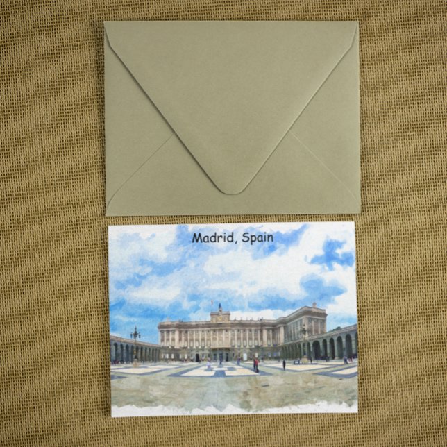 Madrid - Spanien Postkarte (madrid spain royal palace postcard)
