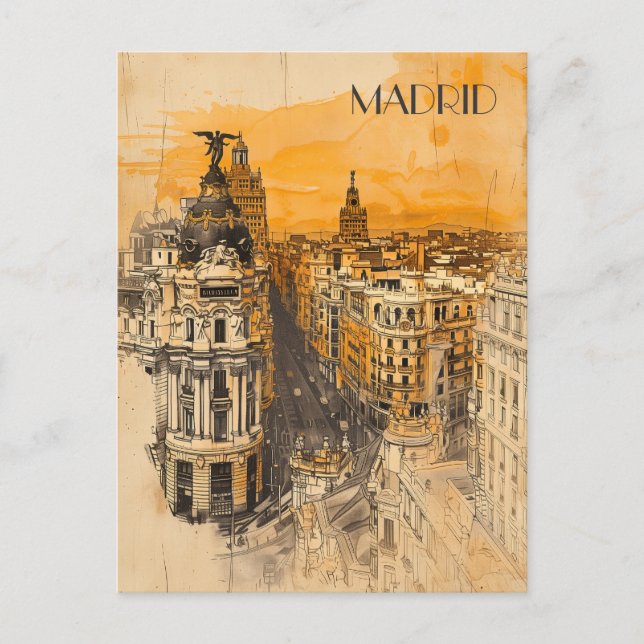 Madrid Spanien Postkarte (Vorderseite)