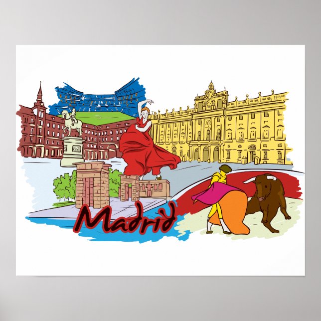 Madrid Spanien Reisen Poster (Vorne)