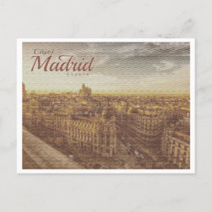 MADRID SPANIEN RETRO - GRAN VIA POSTKARTE