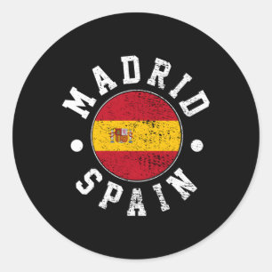 Madrid Spanien Runder Aufkleber
