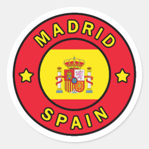 Madrid Spanien Runder Aufkleber