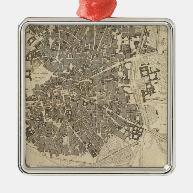 Madrid, Spanien Silbernes Ornament (Vorne)