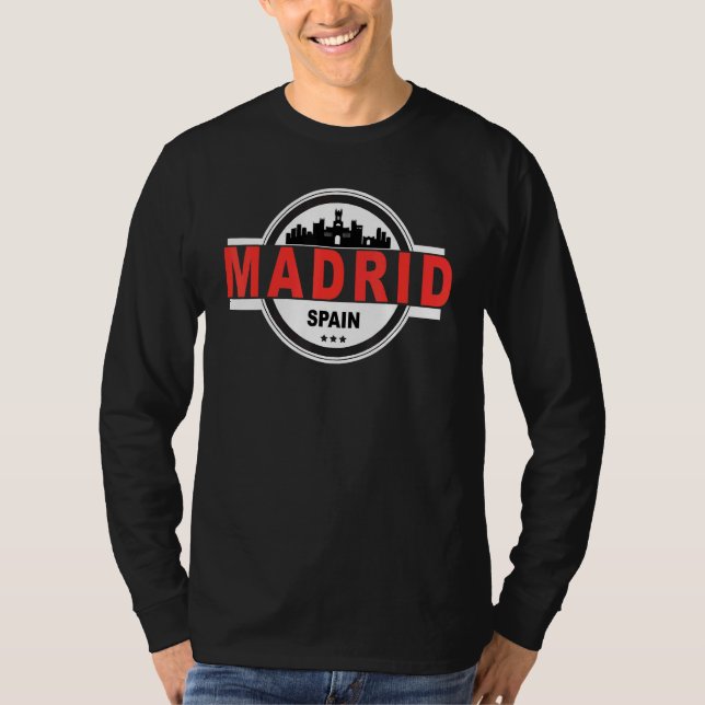 Madrid Spanien Skyline City Trip T-Shirt (Vorderseite)