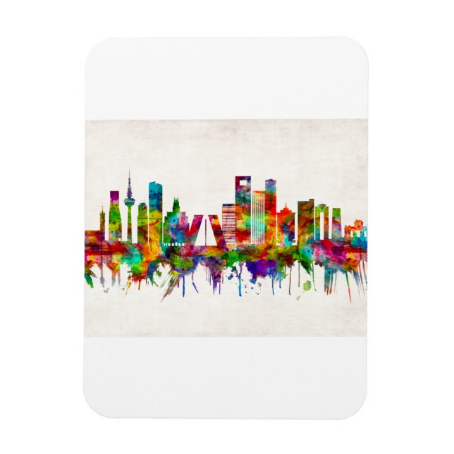 Madrid Spanien Skyline Magnet (Vertikal)