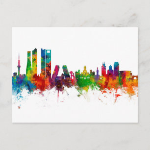 Madrid Spanien Skyline Postkarte