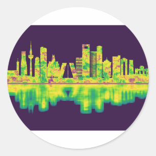 Madrid Spanien Skyline Runder Aufkleber