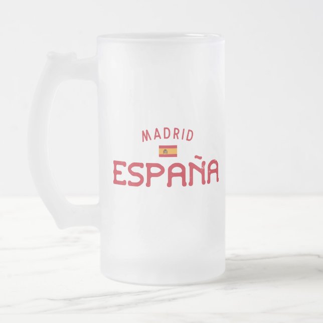 Madrid Spanien (Spanien) Mattglas Bierglas (Links)