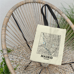Madrid, Spanien, Stadtplan-Tasche Tragetasche