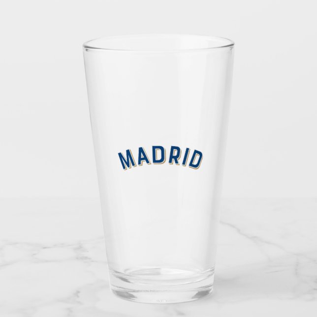 Madrid, Spanien Vintag Arch Glas (Vorderseite)