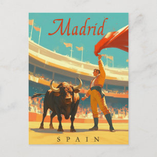 Madrid, Spanien Vintage Charme Postkarte