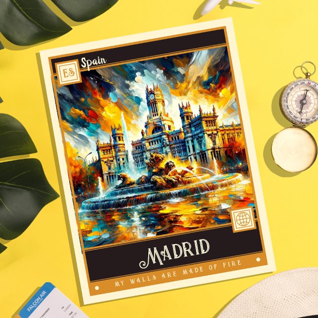 Madrid, Spanien | Vintage Malerei Postkarte (Von Creator hochgeladen)