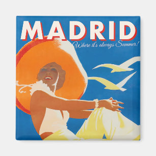 Madrid Spanien Vintage Reise Magnet