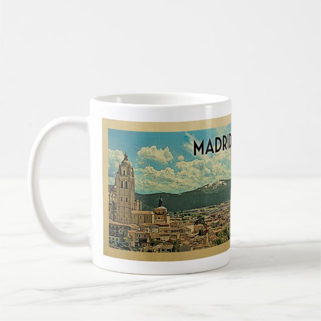 Madrid Spanien Vintage Reisen Kaffeetasse (Links)
