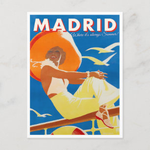 Madrid Spanien Vintage-Reisepostkarte Postkarte